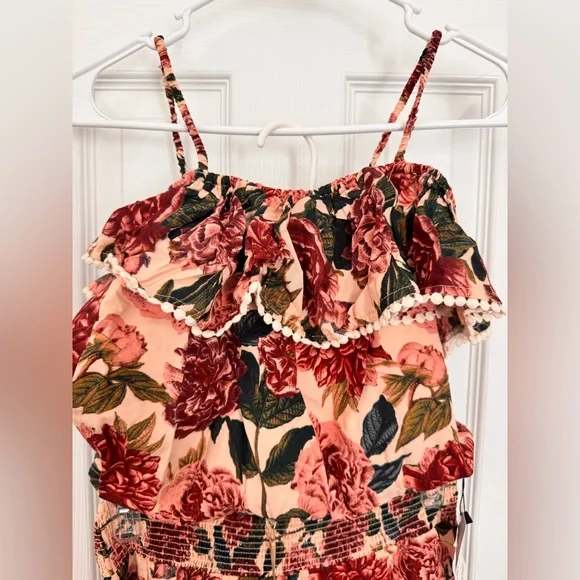 Mia Joy Floral Two-Piece Set with Ruffle Top XS - Picture 3 of 4